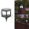 Lámpara de pilar solar para jardín exterior, lámpara de pilar para puerta de jardín de villa, lámpara de pilar de pared impermeable para exteriores, lámpara enchufable