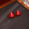 Pendientes colgantes de plata con forma de perla roja de Ankora y aceite de amor, otoño e invierno, estilo francés, retro, ligeros, de lujo, vintage.