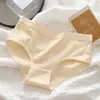 Venta Directa de Fábrica Ropa Interior en Stock para Mujeres Algodón Puro Transpirable Niñas Simple Japonesa Cintura Media Estudiante Calzones Sin Costuras