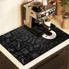Tapete absorvente de secagem rápida para máquina de café de lama de diatomáceas transfronteiriça, tapete de drenagem para mesa de cozinha, tapete isolante de luxo leve para mesa de jantar, atacado