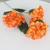 3 cabezas de hortensia de verano sin fin flores artificiales, esquema de color Nordic Morandi, decoración suave exquisita, arreglo floral ambiental, flores artificiales decorativas