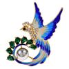 Nova Liga Banhada Multicolor Pintado Óleo Eagle Broche Terno Masculino Cachecol Boca Diamante Pássaro Pin Corpete Acessórios