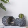 Trípode para Maceta de Ratán Pantalla de Escritorio para Sala de Estar Contenedor Creativo para Almacenamiento de Suculentas Adornos para Pothos en Balcón