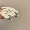 Pendientes Minimalistas de Estambre de Flor Estilo Coreano, Pendientes Delicados y Versátiles de Metal Plateado para el Uso Diario