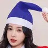 Chapéu de Natal Novo Espessado Chapéu de Natal Azul para Adultos Decorações de Natal Adereços de Performance Festa