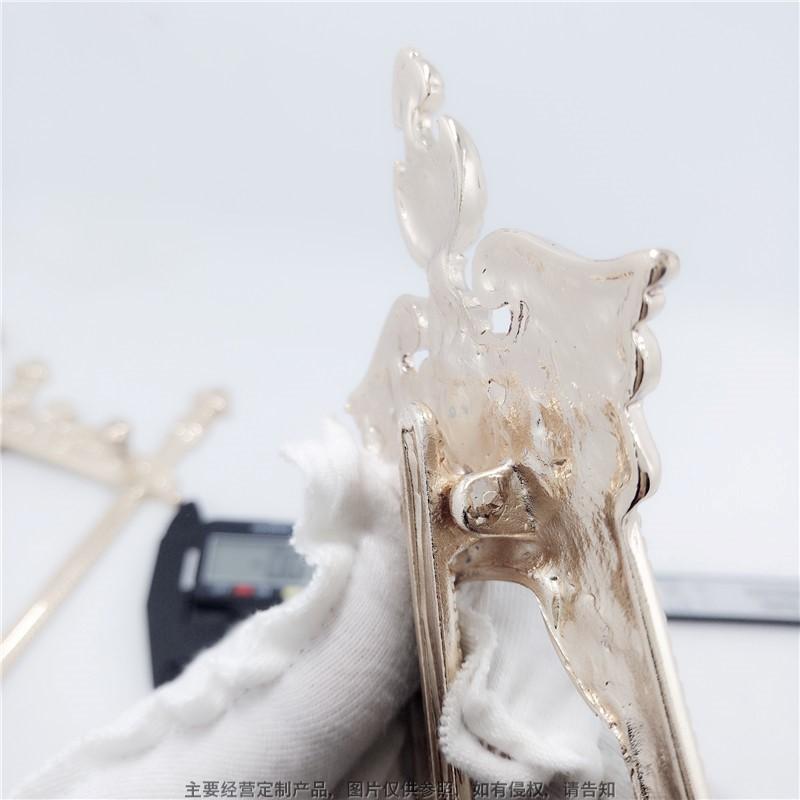 底座合金托 陶瓷装饰盘合金支架 纪念盘圆形摆件三脚架龙头架子