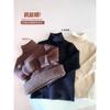 [en stock Corea del Sur Suéter para niños y niñas Otoño e Invierno Tejido Camiseta Base Jersey Niños Engrosado Combinable Cuello Alto Invierno