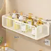 Estante de almacenamiento extraíble, cajón de armario, cesta para calcetines, cesta colgante multifuncional para pared de baño sin taladro