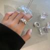 Anillo Irregular de Lava Popular Nuevo Estilo Coreano para Mujer, Anillo Abierto Irregular de Moda Retro, Anillo para Dedo Índice Hip-Hop, Moderno