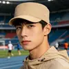 Chapéu de Verão Novo Estilo Perfurado Respirável de Aba Reta Chapéu para Uso Externo Secagem Rápida Proteção Solar Moda Simples Transfronteiriço