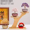 Árbol de la Fortuna de Cristal Natural para la Riqueza, Adorno Decorativo para Sala de Estar, Entrada, Oficina, Escritorio, Regalo Creativo, Árbol de la Fortuna