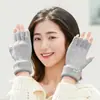 Guantes de Punto de Invierno para Hombre, Guantes de Lana Forrados de Felpa para Ciclismo, a Prueba de Frío, a Prueba de Viento, Antideslizantes, Pantalla Táctil, Guantes Cálidos para Estudiantes