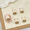 Accesorios para Uñas con Dibujos Animados de Gatos Estampado de Leopardo, Diamantes de Resina Transparentes 3D de Osos y Cachorros, Accesorios para Decoración de Uñas DIY