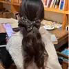 Otoño e Invierno Caramelo Macchiato Lazo Pinza de Plátano Estilo Nuevo Coreano Accesorio para el Cabello Elegante de Gama Alta Pasador para Mujeres