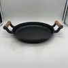 Frigideira para Panquecas de Ferro Fundido, Frigideira Antiaderente Sem Revestimento, Panquecas Grelhadas na Mão, Pães Fritos na Frigideira, Chapa de Ferro Cru, Frigideira de Ferro