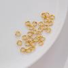14K18K Banhado a Cobre Real Ouro Duplo Furo Anel Fechado DIY Pulseira Pérola Closeover Fivela Conexão Anel Gap Cover Coil