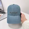 Gorra de Béisbol Bordada con Letras Estilo Retro Americano para Hombres y Mujeres, Ala Suave de Verano, Afina el Rostro, Protección Solar, Casual, Versátil, Gorra Plana