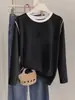 Top Básico de Moda Otoño 2026 para Mujer, Empalmado Versátil Elegante Holgado Adelgazante