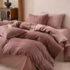 Juego de cuatro piezas de algodón 100% Clase A para maternidad e infantil, sábana de algodón puro, funda de edredón de algodón de fibra larga 100%, ropa de cama suave para otoño e invierno