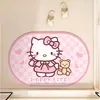 Alfombra de Piso de Barro de Diatomeas de Dibujos Animados Hello Kitty Alfombrilla para Pies Absorbente de Agua Antideslizante para Baño Felpudo Resistente al Desgaste y a la Suciedad para la Entrada