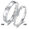 Anillo de Pareja El Principito y la Rosa Temperamento de Nicho Joker Plata de Pie S999 Anillo de Pareja para Parejas Nuevos Regalos para Niños y Niñas