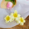 Clip de flor de huevo de color caramelo de color, foto de vacaciones de verano junto al mar, temperamento, clip de tiburón para el cabello, accesorios para el cabello