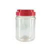 Procesamiento de envases personalizados transparentes de sólido-líquido para cintura latas de alimentos botella de plástico PET de boca ancha con asa tapa botella sellada
