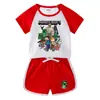 Conjunto de Ropa de Verano Nuevo 2026 para Niños, Niños y Niñas, Pantalones Cortos Ajustados, Camisetas de Manga Corta, Pantalones Cortos, Conjunto Casual Deportivo de Dos Piezas para Niños