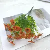 Eucalipto Violeta Plástico Flores Falsas Boda Arreglo Floral para el Hogar Planta Artificial Ramo Adornos Decorativos