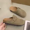 Meia-sapatilha grossa estilo Birkenstock da moda para aumentar a altura para mulheres, Novo estilo 2026 Pesca Japonesa Birkenstock Chinelos Slip-On Preguiçosos