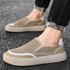 Zapatos Casuales de Verano Zapatos de Lona Transpirables Malla Fina Zapatos de Tablero para Hombre Tenis Slip-on Negros Zapatos Perezosos