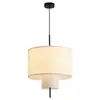 Lámpara colgante pequeña retro de madera maciza estilo vintage con tela de algodón y lino, estilo wabi-sabi japonés, luz de ambiente creativa para comedor, casa de huéspedes, dormitorio
