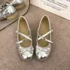 Zapatos de tacón alto con plataforma, dulces, con lazo, de boca poco profunda, para mujer, moda 2026, versátiles, de suela blanda, Mary Jane de piel