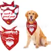 2026 Decoración de Ambiente para Mascotas de Navidad Babero Triángulo para Perro Gato Tela Estampada Navideña