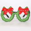 Gafas decorativas para fiestas navideñas transfronterizas de Amazon, para adultos y niños, con foto de astas, muñeco de nieve, árbol y lazo.