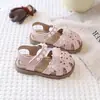 Sandálias Florais de Pérola 2026 para Meninas Verão Novos Sapatos de Princesa Bebê Criança Pequena Solado Macio Antiderrapante Sapatos de Bebê para Meninas