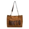 Bolso Tote de Estilo Coreano, Bolso de Hombro para Mujer Nuevo de Moda de Invierno, Estampado de Letras Moderno y Elegante, Bolso Versátil para Axila