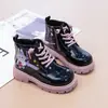 Botas Curtas de Menina Outono e Inverno Forradas com Lã Botas Infantis Botas Femininas 2025 Novo Estilo Princesa Botas de Bebê Botas Plus Algodão