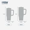 Tyeso taza para coche con asa de gran capacidad 40oz taza termo de acero inoxidable Amazon transfronterizo taza para hielo frío