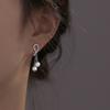 Pendientes de perlas de circonita de alta calidad, de moda, estilo retro, de lujo, con nicho francés, nuevos pendientes 2024, venta al por mayor