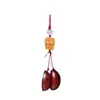 Escultura em Jacarandá com um Pedido para Jogar a Corrente de Celular do Santo Graal Decoração de Mochila para Casal Pingente Coração com Coração