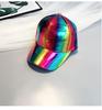 Hip hop Hip Hop Hip Hop gorra hombres escenario calle gorra de béisbol Mujeres espejo brillante cuero visera color invertido protección solar Gorra para las Cuatro Estaciones