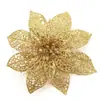 Flor de Navidad de 15 cm Cebolla de Navidad Rosa con Flor Recortada Guirnalda de Árbol Adornos Colgante Decoración
