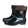 Botas de lluvia gruesas, duraderas y cálidas para hombres y mujeres, con suela reforzada, altura hasta la pantorrilla, forro de polar y suelas antideslizantes, adecuadas para la pesca y como botas de agua bajas de caña corta.