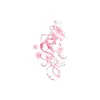 Pegatina de Tatuaje de Medusa con Tinta Rosa - Etérea, Elegante, Suave, para la Cintura Lateral y la Espalda, Única, Impermeable, Pegatina de Larga Duración