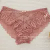 Ropa Interior Femenina de Lujo Transfronteriza Europea y Americana Estilo Francés, Encaje Calado Sexy Moda Transpirable Bragas para Mujer