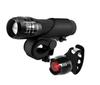 Conjunto de farol de bicicleta, lanterna traseira forte, à prova d'água, farol superbrilhante, conjunto de luz traseira com gema