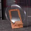 Suporte de Bolo de Chá em Madeira Maciça, Suporte Vintage de Bolo de Chá em Madeira de Asa de Frango, Suporte de Prato de Cerâmica Branca para Bolo de Chá, Suporte de Exibição, Acessórios de Suporte de Folhas de Chá