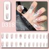 Manicura Portátil Nuevo Diseño Uñas Postizas Terminadas Rubor Hielo Transparente Chica Deseo Puro Celebridad de Internet Douyin Parche de Manicura