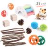 Amazon Juguete para Roer de Hámster Set de Juguetes para Mascotas Pequeñas para Aliviar el Aburrimiento Juguete de Paisajismo para Roer de Cobaya Conejo